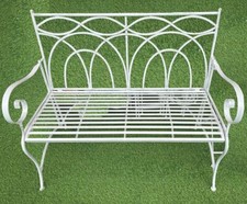 Panchina da Giardino 2 Posti 113X55x96 cm in Ferro Ruggine Esté Galileo