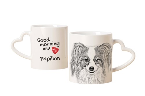 Papillon tazza con - , cane