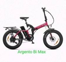 Argento Bi Max Bici Elettrica Pieghevole Ruote 20" Autonomia Max 70km Blu
