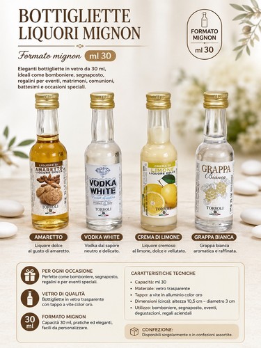 100 bottiglie mignon liquore - mignon,