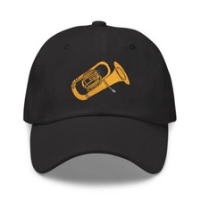 Cappellino nero ricamato Tuba, regalo fantastico per chiunque, cappello in cotone