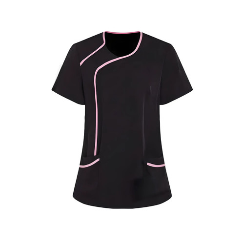 Camice estetista nero rosa - camice,