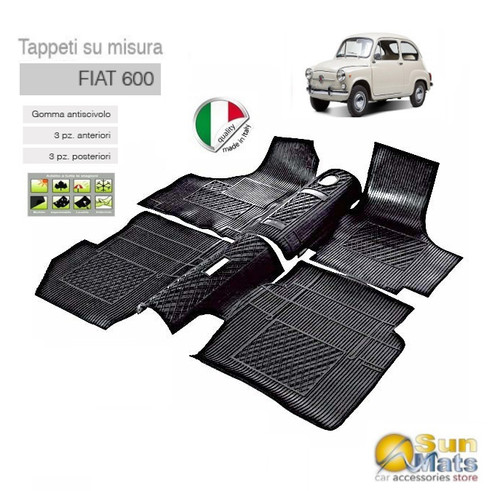 Tappeti gomma per fiat 600 - per,