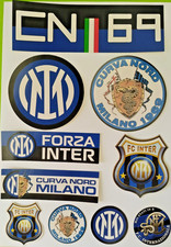 10 ADESIVI INTERNAZIONALE MILANO CURVA NORD 1969 PAPER ADESIVA NON PER ESTERNO