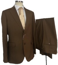 ABITO UOMO MARRONE SLIM FIT DROP 7 TG 44 46 48 50 LANA MADE IN ITALY INVERNALE