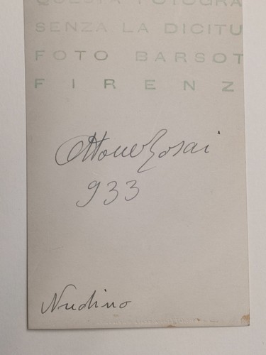 Autografo ottone rosai - rosai, 2