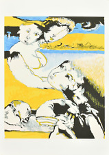 REMO BRINDISI (1918 - 1996) FIGURE OPERA GRAFICA su carta SERIGRAFIA 70 x 50 