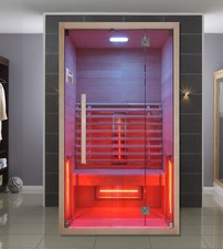 SAUNA INFRAROSSI 100X90  2-3 POSTI FINLANDESE PC USB BLUETOOTH OZONO LED AROMA