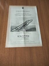 1951 ROLLS ROYCE AERO ENGINE GLOSTER METEOR 8 FIGHTER AEREO VINTAGE  AD