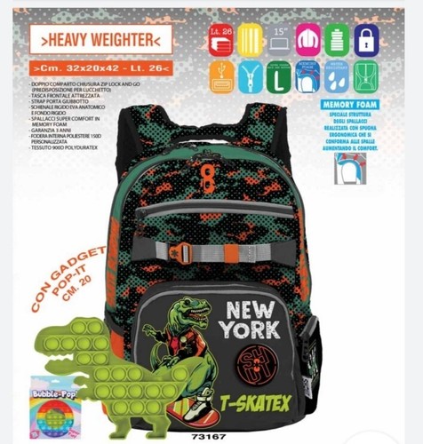 Zaino scuola dinosauri - zaino,