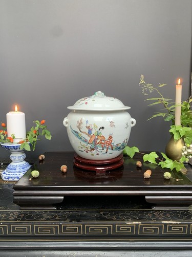 Vintage chinese lidded - vintage, jar