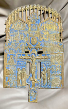 Antica grande croce di casa in bronzo, XIX secolo