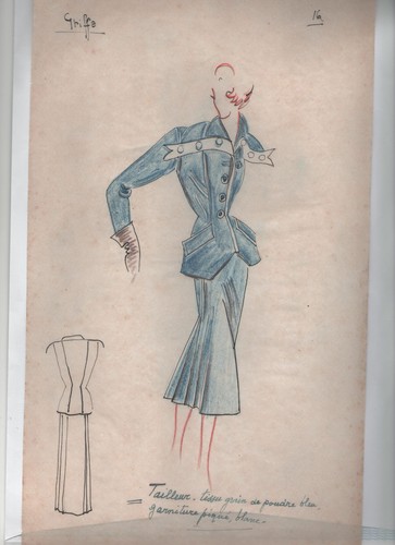 Figurino moda - figurino, (griffe)