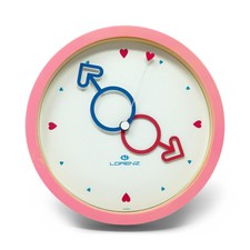 Orologio da parete cuore rosa