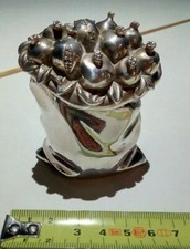 SCULTURA STATUETTA SACCO MELOGRANI MELAGRANE FRUTTI FRUTTA ARGENTO ARGENTERIA 