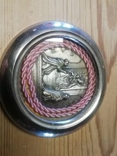 Antica decorazione, medaglione statuetta Madonna, diametro ca. 9 cm