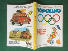 Disney TOPOLINO 1072 BOLLINO + CARTOLINA 13/6/1976 CITROEN 2 CV POLISTIL