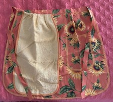 grembiule cucina donna Nuovo manifattura Italiana Cotone Spugna arancio Girasoli