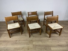 Set 6 sedie legno paglia