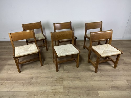 Set sedie legno paglia - 6,