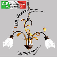 LAMPADARIO IN FERRO BATTUTO 3