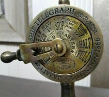 Bellissima antica campana ad anello in ottone per sala macchine telegrafo mar...