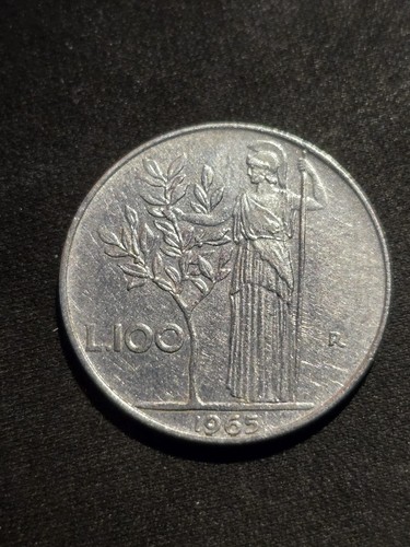 Italia 100 lire 1965 - 100, ss-vz