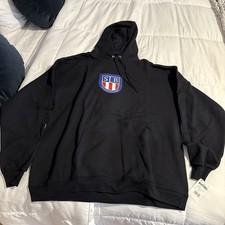 NUOVA felpa con cappuccio Etnies X SLB Salvador Lucas Barbier nera logo TAGLIA XL X-Large