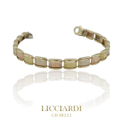 Bracciale uomo piastre oro