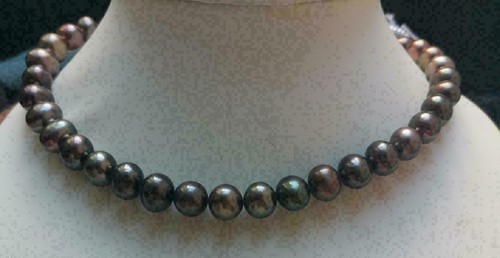 Collana perle nere - collana,