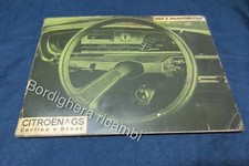 CITROEN GS BERLINA BREAK LIBRETTO MANUALE USO E MANUTENZIONE BUONE CONDIZIONI