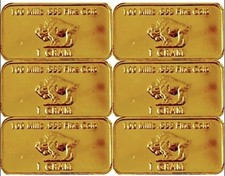 (6) 1 grammo - lingotto d'oro