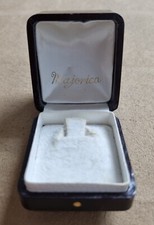 MAJORICA vintage dark brown leather box for ring 1970-1980s'