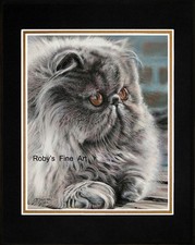 Matted Persian Cat Print