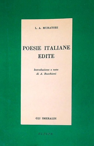 Poesie italiane edite muratori - edite,