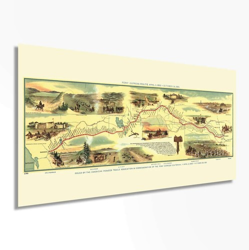 Stampa mappa pony express - pony, 1960