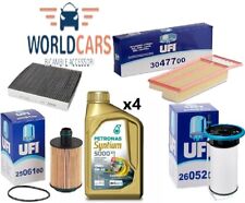 KIT TAGLIANDO FIAT PANDA 312 1.3 MULTIJET MJT 4 FILTRI UFI 4 LITRI PETRONAS 5W30