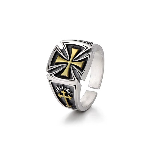 Anello uomo croce cavaliere - anello,