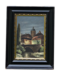 Olio Su Tela Firmato H.P