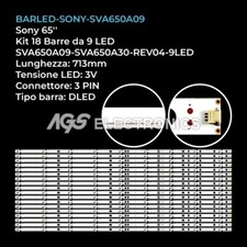 KIT 18 BARRE STRIP LED TV SONY