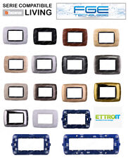 PLACCHE PLASTICA BOMBATE COMPATIBILI BTICINO LIVING PLACCA SUPPORTO  3 4 7 POSTI