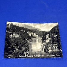 INCANTEVOLI CASCATE AL PONTE DELLA SERRA LAMON BIANCO E NERO CARTOLINA --
