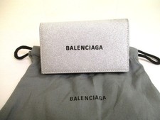 Auth BALENCIAGA Gray Glitter