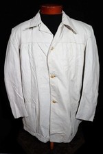 Giacca In Pelle Bianca Lunga