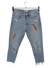 ZARA Jeans Donna Blu Strappati