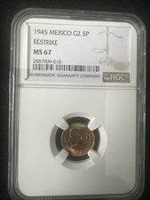 1945 Messico oro 2 1/2 pesos