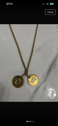 Collana fendi medaglia ff - id,