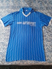 MAGLIA SHIRT VINTAGE FOOTBALL MATCH AUTOSPORT FORD CIVITAVECCHIA.LANETTA BLU N°7