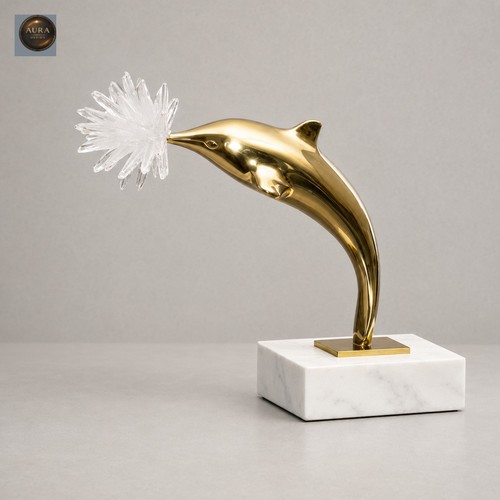 Statua delfino cristallo - delfino,