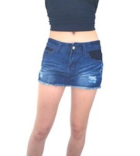 minigonna di jeans elasticizzata con sistema luci led rimovibile L.94464